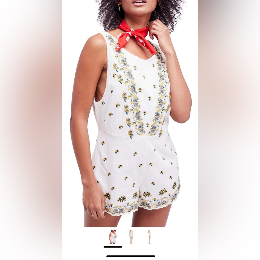 Free People Margarita embroidered romper